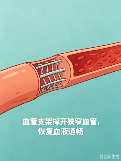 支架治疗示意图